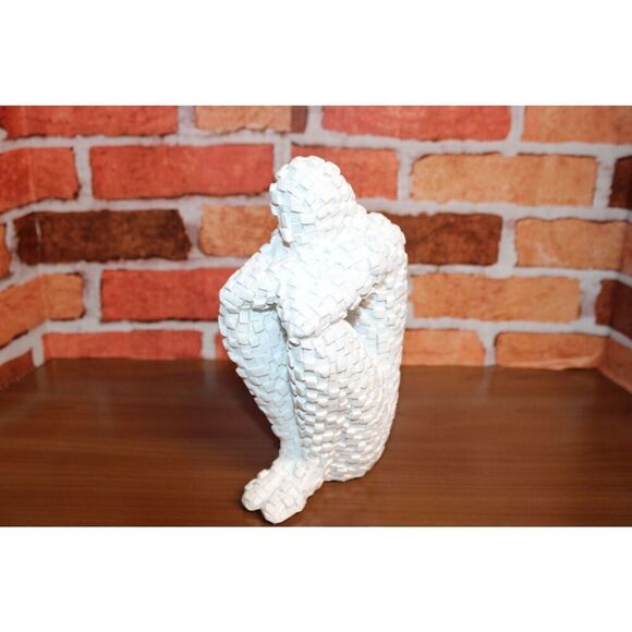 Modern Art Sculpture Resin Sitting man Position body statue #A30 - Picture 2 of 7